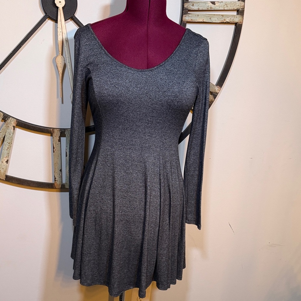 Acemi Gray Long Sleeve Dress